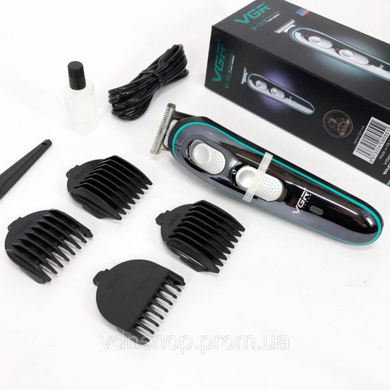 Машинка для стрижки волосся з мотором VGR V-055, Чоловічий тример для окантовки Тример скронь JH-95 | Зображення 3
