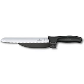 Кухонный нож Victorinox SwissClassic DUX 21 см Serrated Black (6.8663.21)