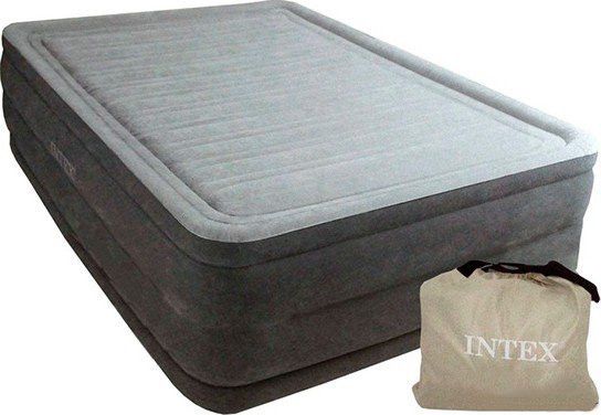 Надувная кровать велюр с насосом 220V Intex 64418 | Зображення 1