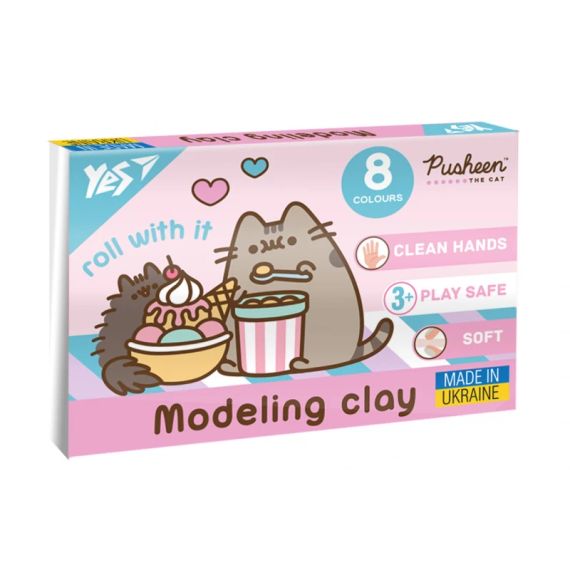 Пластилін Pusheen YES 540657 8 кольорів Різнокольоровий shop (4823091921827)