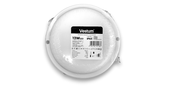 Світлодіодний світильник ЖКГ LED S 12W коло 6500K 220V Vestum 1-VS-7110