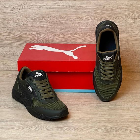 кросівки Puma літні сітка  хакі | Зображення 4