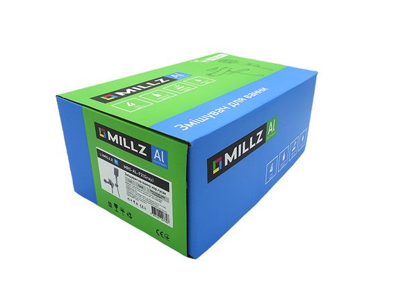 Змішувач для ванни короткий гусак MILLZ сірий MRS-AL-F2(Gray) 1/10 | Зображення 5
