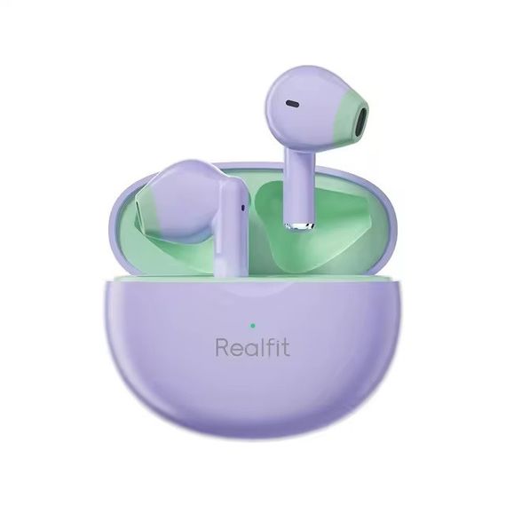 Беспроводные наушники Realfit F2 Pro, активное шумоподавление, Bluetooth 5.4, с микрофоном, Фиолетовые