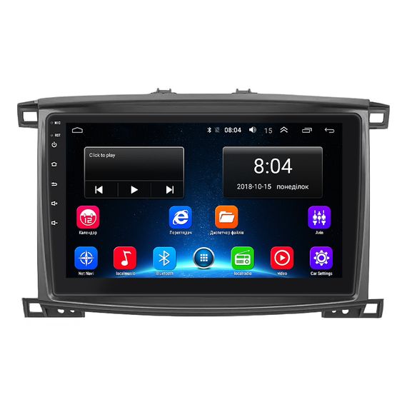 Штатна магнітола 10" Lesko для Toyota Land Cruiser 100 Series Рестайлинг 2 2005-2007 2/32Gb/ Wi-Fi Тойота
