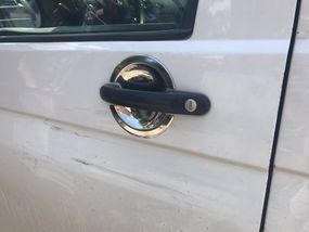 Накладки під ручки OmsaLine - Італійська нержавійка, 3 шт для Volkswagen Caddy 2010-2015рр