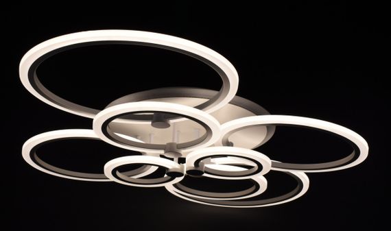 Люстра світлодіодна стельова LED світильник для квартири на стелю лед з пультом 25963 Білий 14х80х103 см. | Зображення 3