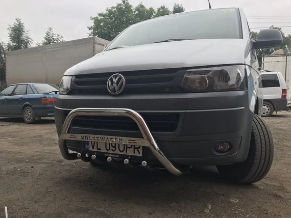 Кенгурятник WT003 (нерж) 51 мм, без надписи для Volkswagen T5 2010-2015 гг | Зображення 3