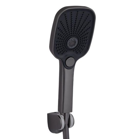 Змішувач для ванни Qtap Gemini (з душовим гарнітуром) QTGEM259GMB45684 Gunmetal Black PVD | Зображення 3