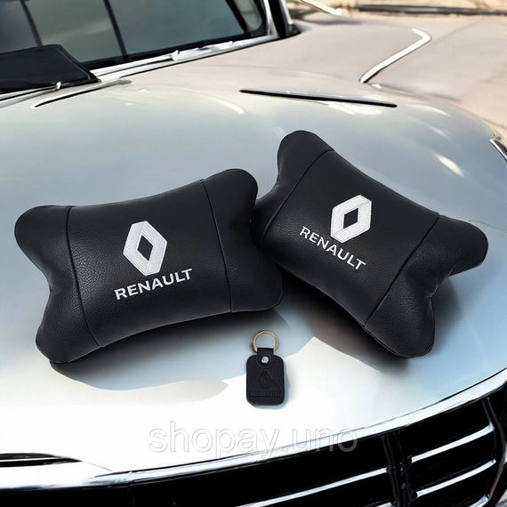 Автоподушки с логотипом Renault Рено, Автоподушка подарок, Подушка под шею с логотипом EH-48 | Зображення 7