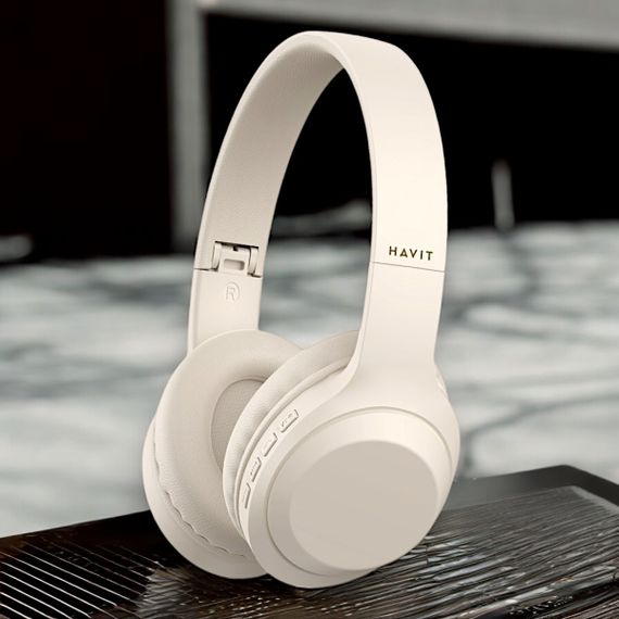 Бездротові накладні навушники HAVIT HV-H628BT Beige до 10 год роботи | Зображення 1