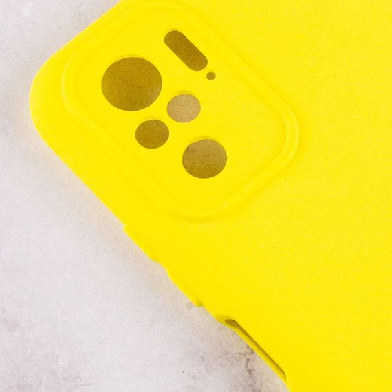 Чехол Silicone Cover Full Camera without Logo (A) для Xiaomi Redmi Note 10 / Note 10s Жовтий/Flash | Зображення 2