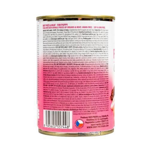 Вологий корм Brit Care Pate & Meat для цуценят, з куркою та індичкою, 400 г | Зображення 3