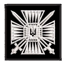 Шеврон 15 мобильный пограничный отряд (квадратный белый)