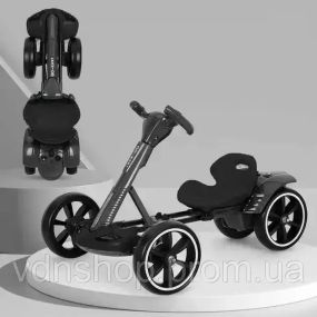 Електромобіль складний з акумулятором 6V 4.5Ah та швидкістю до 6 км/год/M-6072 Eco Koleso чорний