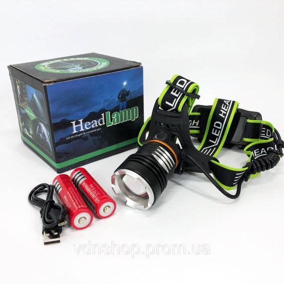 Потужний ліхтар на голову PLD-A12-TG 2x18650, Тактичний ліхтар на голову Налобний з лінзою ZY-11 | Зображення 3