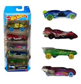 Hot Wheels X-Raycers Хот Вилс Прозрачные гонщики Подарочный набор из 5-ти машинок
