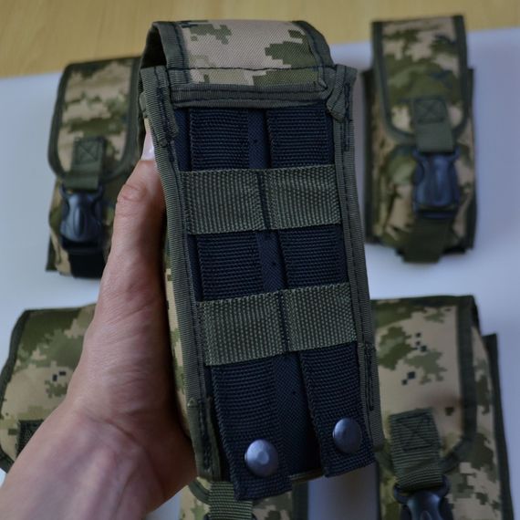 Подсумок на 2 магазина двойной из кордуры пиксель MOLLE тактический | Зображення 3