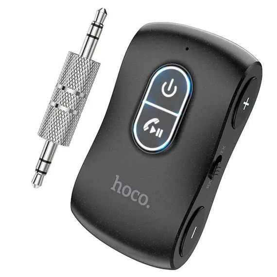 Bluetooth аудіо ресивер/трансмітер Hoco E73 Pro Journey (AUX 3.5mm) Black star | Зображення 3