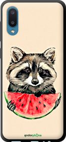 Чохол на Samsung Galaxy A02 A022G Єнотик з кавуном "4605b-2260-2448"