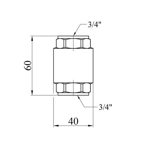 Зворотній клапан посилений LexLine 3/4" латунний УК3901-В | Зображення 1