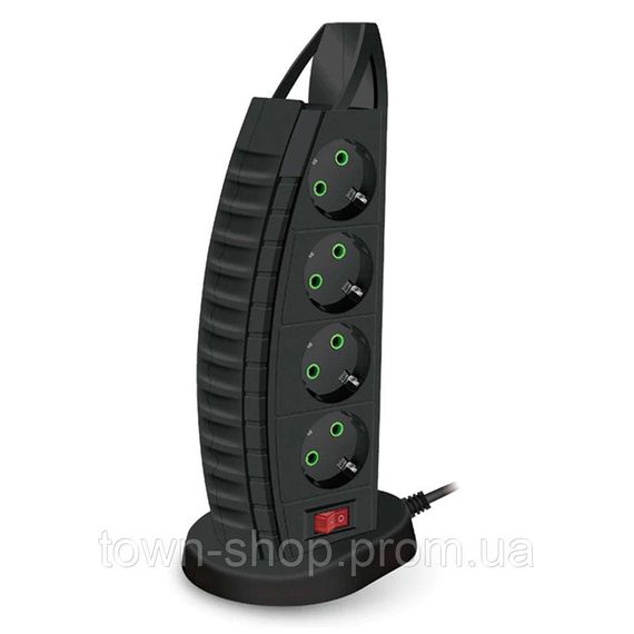 Сетевой фильтр F14, 8 розеток EU + 3 USB + Type-C, кнопка включения с индикатором, 2 м, 3х0,75мм, 2500W,