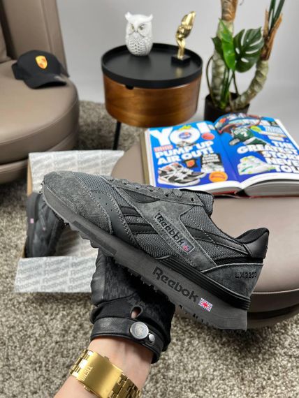 Мужские кроссовки замша  bok Classic LX2200 Dark Grey Black весна / літо / осінь A3651 46 | Зображення 2