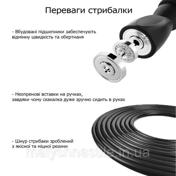 Скакалка с подшипником "Basic" TI-R-5102G зеленый 3 м | Зображення 1