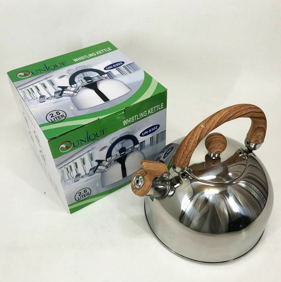 Чайник Unique зі свистком UN-5302 2,5л. QI-203 Колір: коричневий | Зображення 7