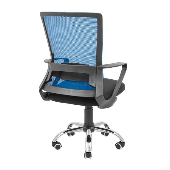 Крісло Робін Хром Піастра Сітка чорна + синя | Зображення 3