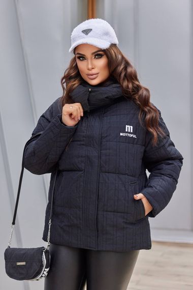 Жіноча тепла куртка з капюшоном колір чорний р.M 448357 | Зображення 3