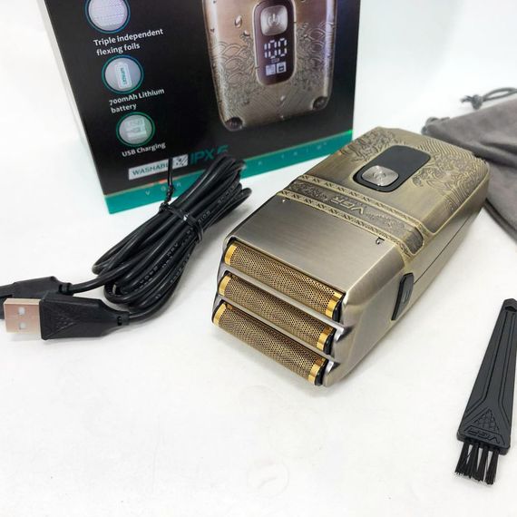 Профессиональная электробритва Шейвер VGR V-335 Shaver с тремя ножевыми блоками, бритва KX-780 для бороды | Зображення 4