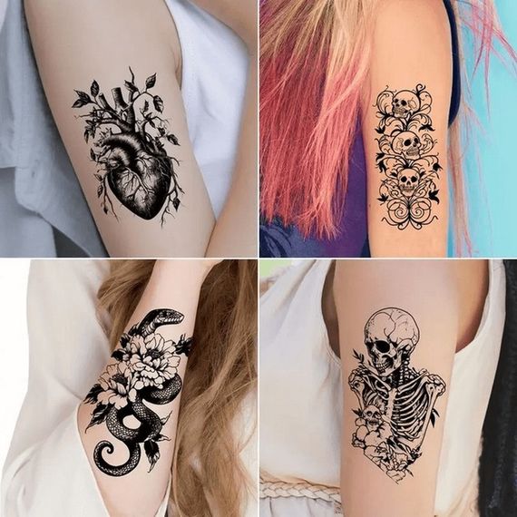 Набор детских временных тату "Черные мини №5" black-tattoo-mini-set-5-T | Зображення 7