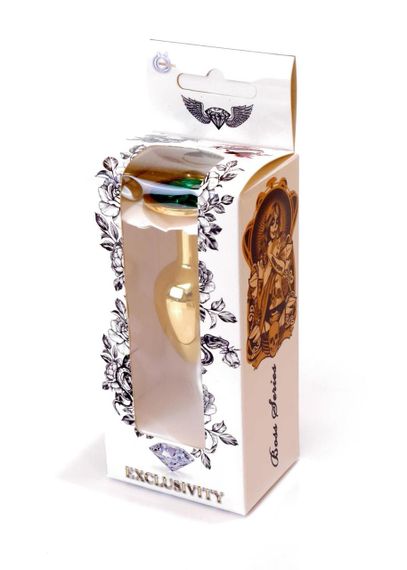 Анальная пробка Jewellery Gold PLUGGreen sexstyle | Зображення 7