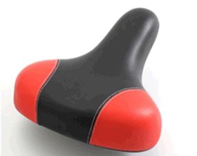 Седло велосипедное   (черно-красное) (основа пластмасс, SD-7016)   OEM