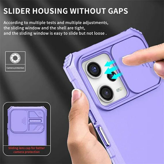 Чохол Kickstand із захистом камери для Xiaomi Redmi Note 12 4G колір Фіолетовий | Зображення 5