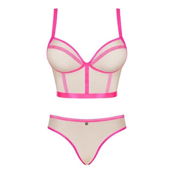 Комплект Obsessive Nudelia top & panties pink S/M Sex Aura | Зображення 4