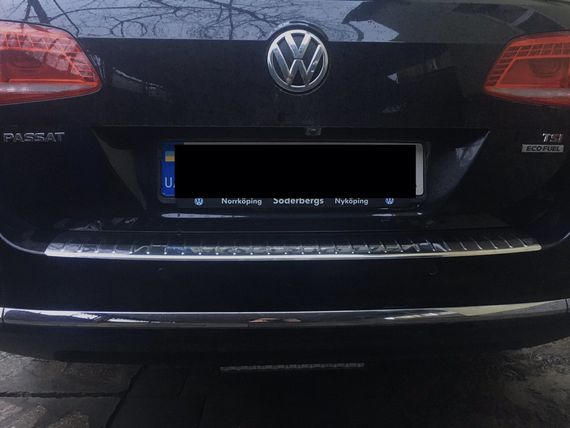Накладка на задній бампер OmsaLine Глянець (SW, нерж) для Volkswagen Passat B7 2012-2015рр | Зображення 2