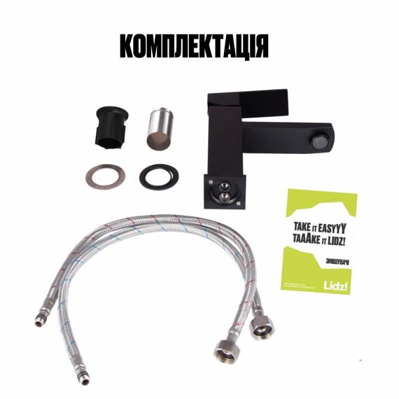 Змішувач для раковини Lidz Kubis 001F (k35) LDKUB001FBLA43376 Black | Зображення 5