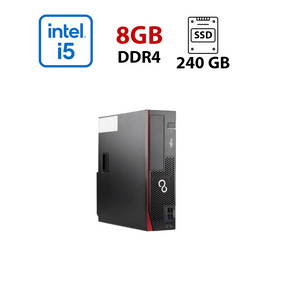Неттоп Fujitsu Esprimo D556 D556/2/E90 + SFF / Intel Core i5-6400 (4 ядра по 2.7 - 3.3 GHz) / 8 GB DDR4 / 240 GB SSD / Intel HD Graphics 630 б/у