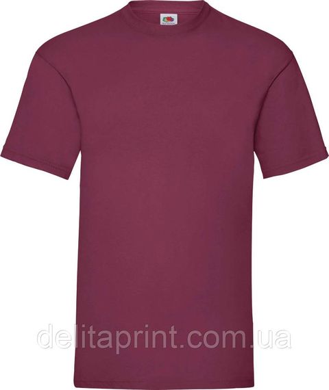 Футболка чоловіча Fruit of the Loom Valueweight Бордовый S