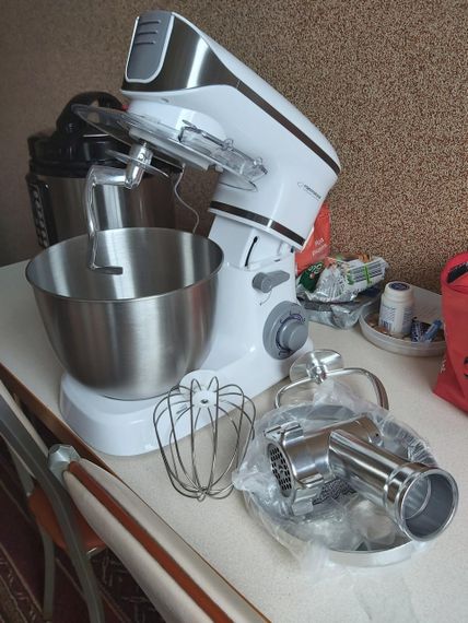 Планетарный миксер тестомес Esperanza EKM024 Cooking Assistant с чашей 4 л, кухонный миксер для теста 800 Вт | Зображення 5