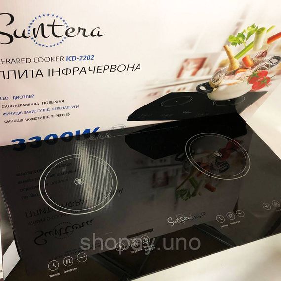 Портативная индукционная электроплита Suntera ICD-2202 2200Вт, Переносная электрическая плита FL-93 | Зображення 6
