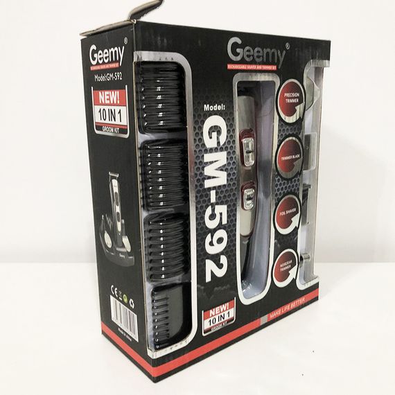 Электрическая машинка для стрижки GEMEI GM-592 | Бритва для бороды | Бритва триммер LA-689 для мужчин | Зображення 9