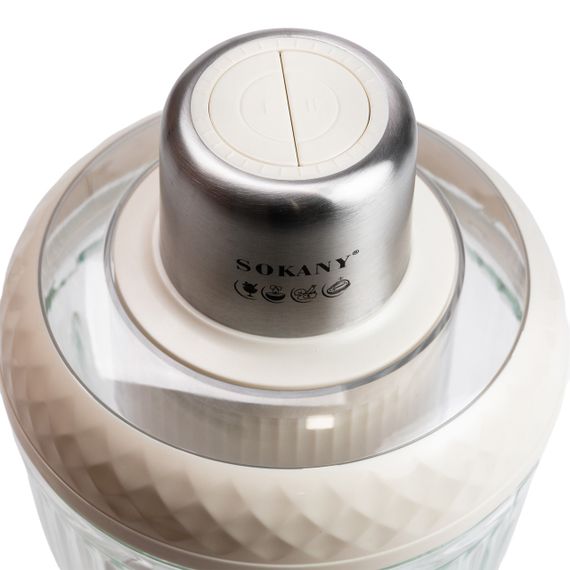 Чоппер измельчитель Sokany SKYM7032W 2в1 с чашами 0.5 и 1.5 л 800 Вт Белый | Зображення 4