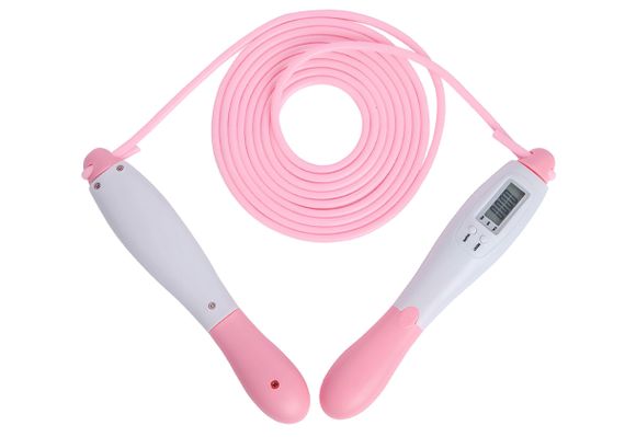 Швидкісна скакалка з лічильником EasyFit білий-рожевий (EF-1916-WP) | Зображення 3