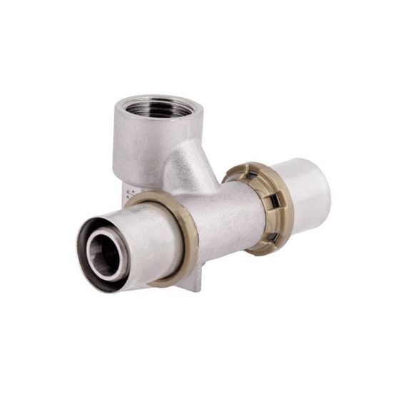 Прес-фітинг Icma-трійник 1/2" ух20 настінний прохідний No 422