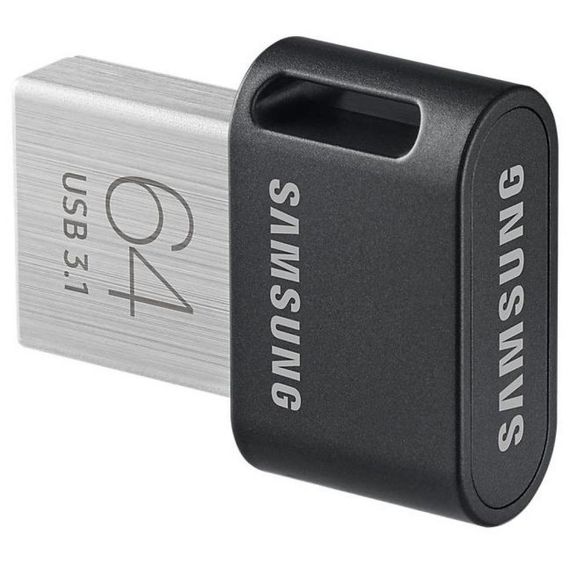 Flash Drive Samsung Fit Plus 64GB (MUF-64AB/APC) Black | Зображення 1