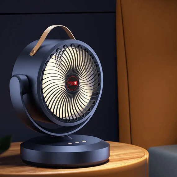 Аккумуляторный мини вентилятор VU-05/FS-25 с поворотом / Вентилятор Mini fan с LED-подсветкой и USB | Зображення 2