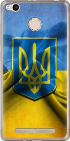 Чехол на Xiaomi Redmi 3x Флаг и герб Украины 1 "375u-441-17620"